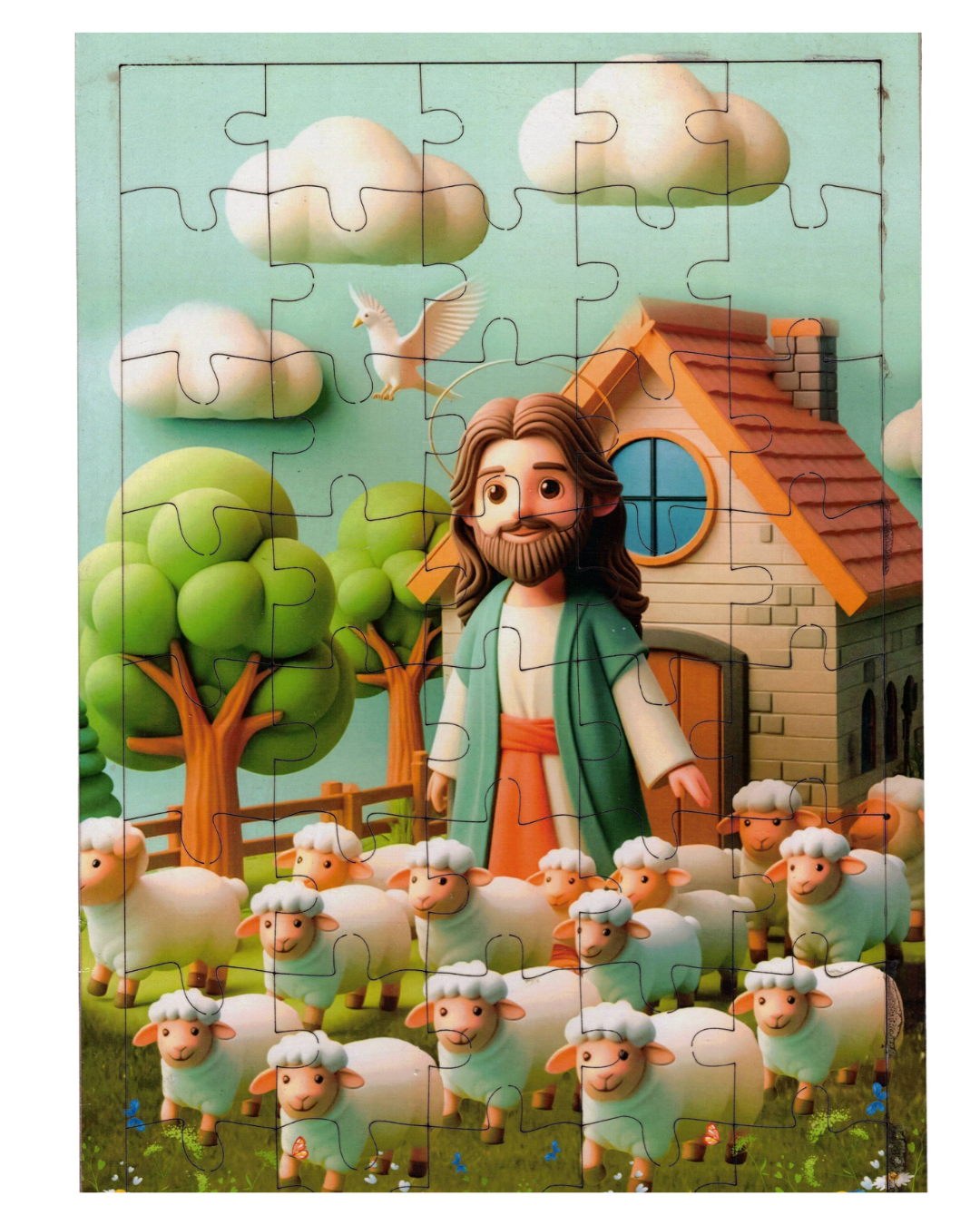 Jesus Walking his Sheep- Puzzle