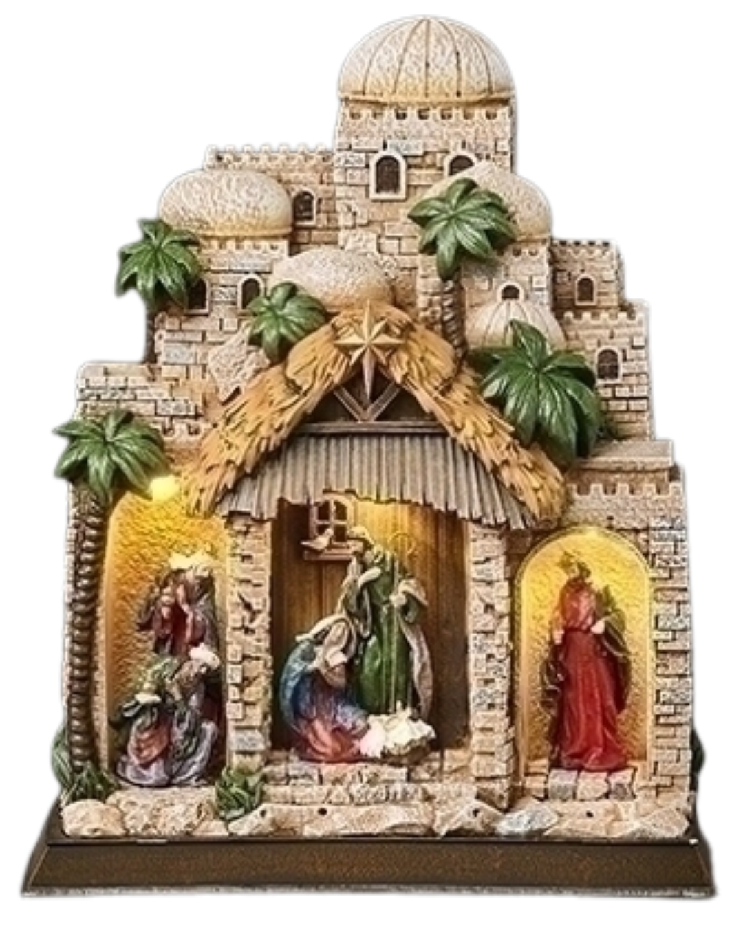 Lighted Nativity town