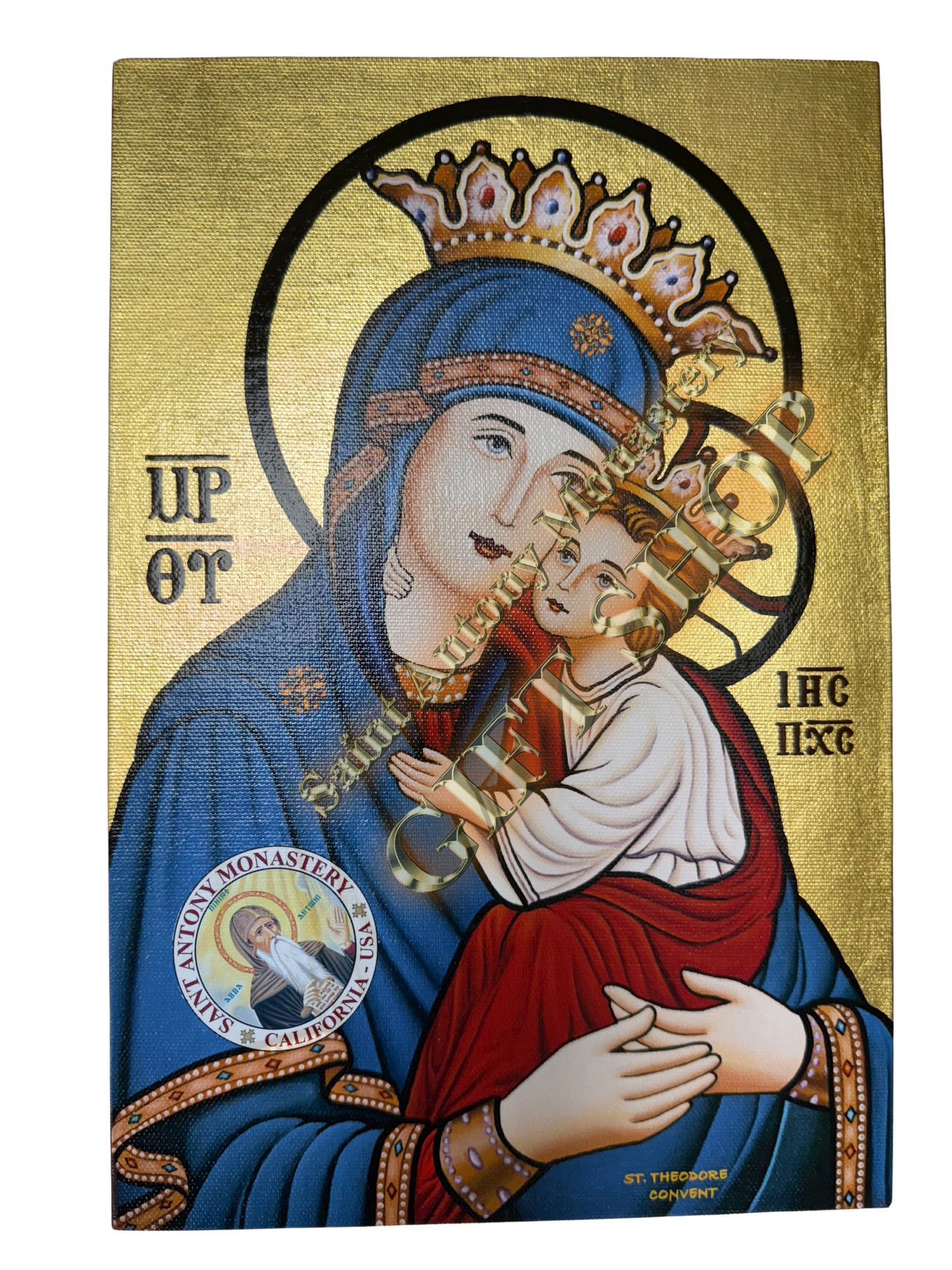 Handmade Coptic Icon of The Theotokos