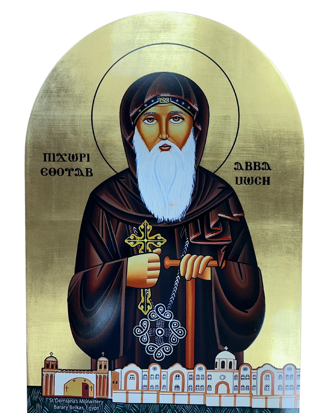 Coptic Icon Saint Moses The Strong style IV