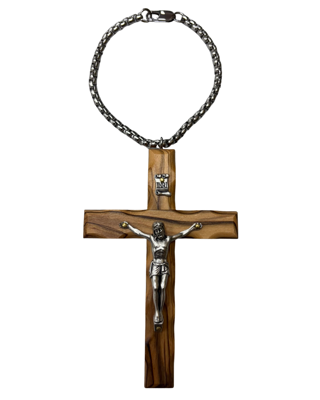 Car Mirror Cross Olive Wood (1)