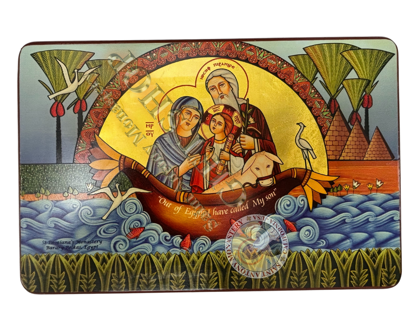 Coptic Icon of Holy Family Flight to Egypt