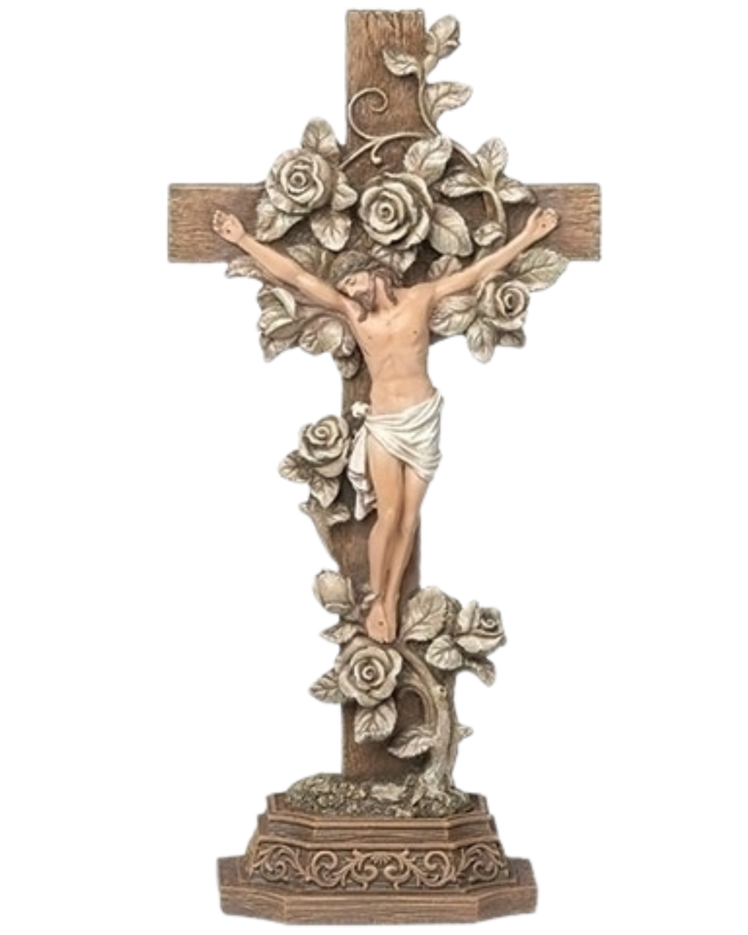 CRUCIFIX WITH ROSES