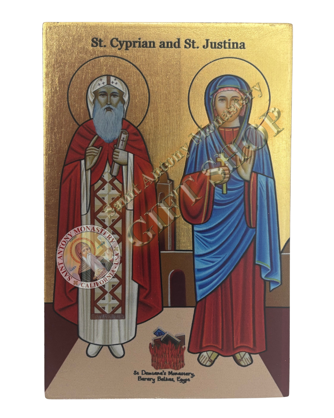 Coptic Icon of Saint Cyprian and Saint Justina