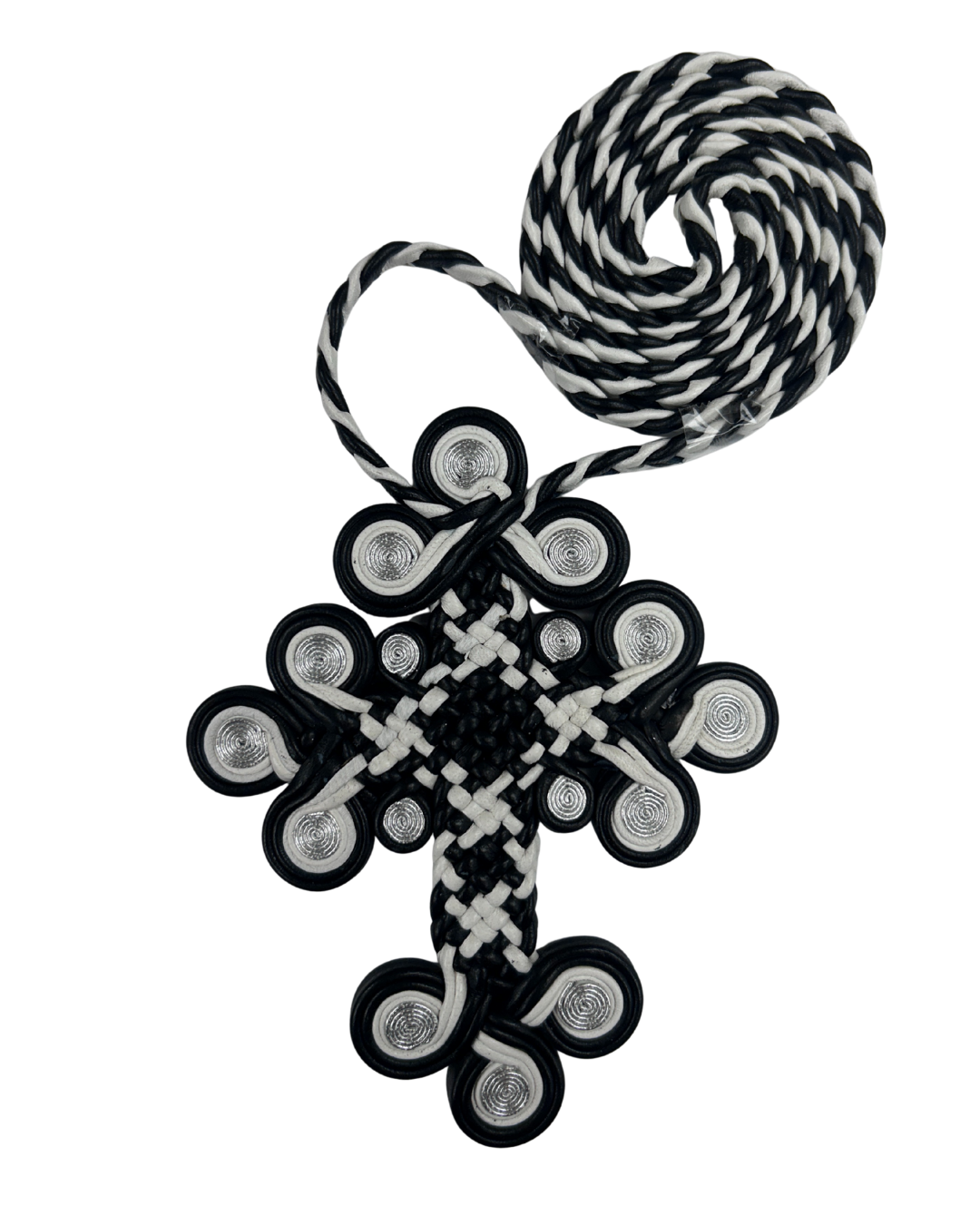 Coptic Leather Cross Necklace (Style XIV)