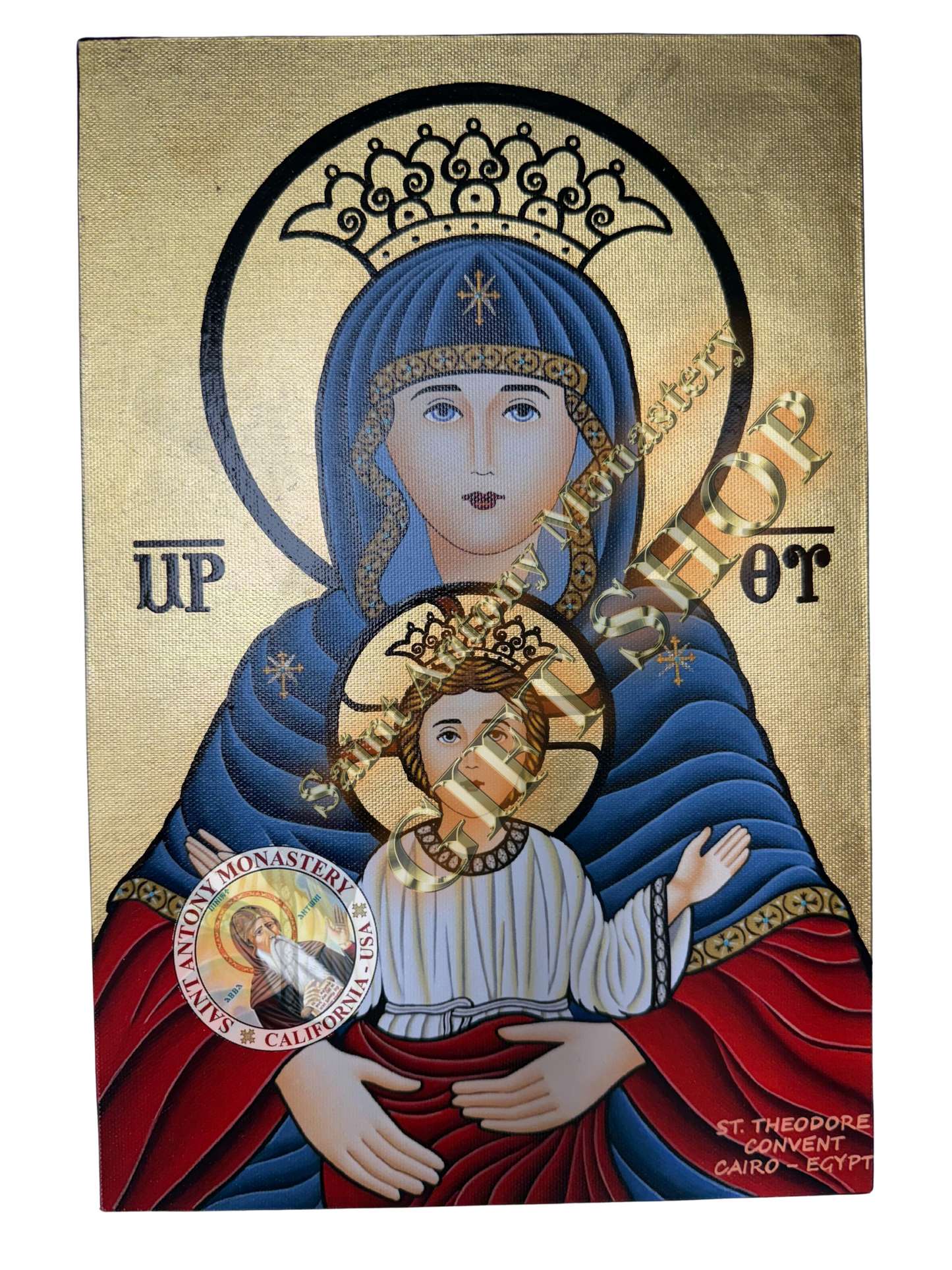 Handmade Coptic Icon of The Mother of God