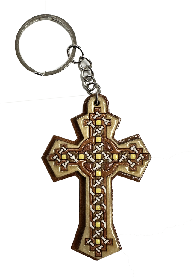 Handmade Coptic Cross Keychain