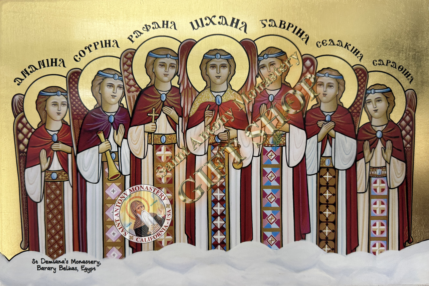 Coptic Icon of The Seven Archangels