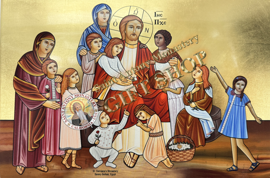 Jesus & the Children Coptic Icon