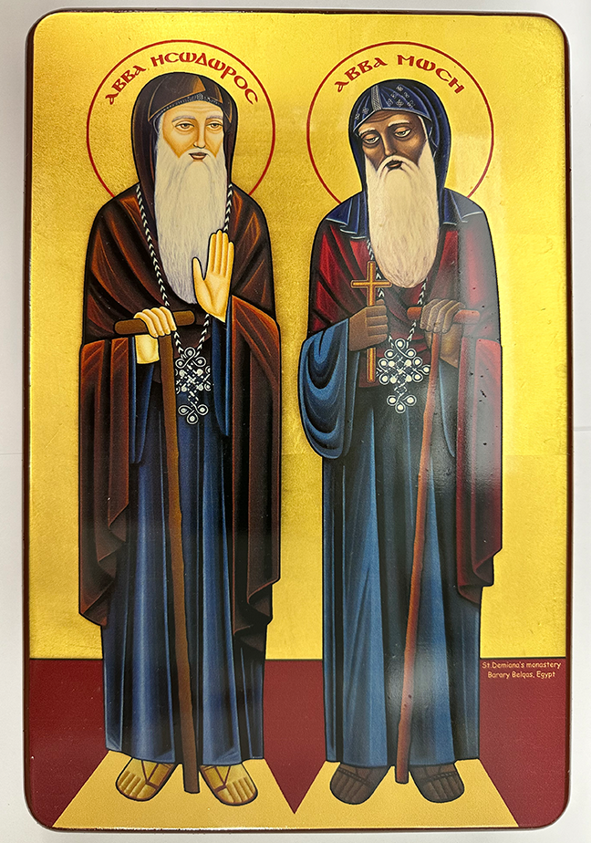 Coptic Icon of Saint Isidoros & Saint Moses