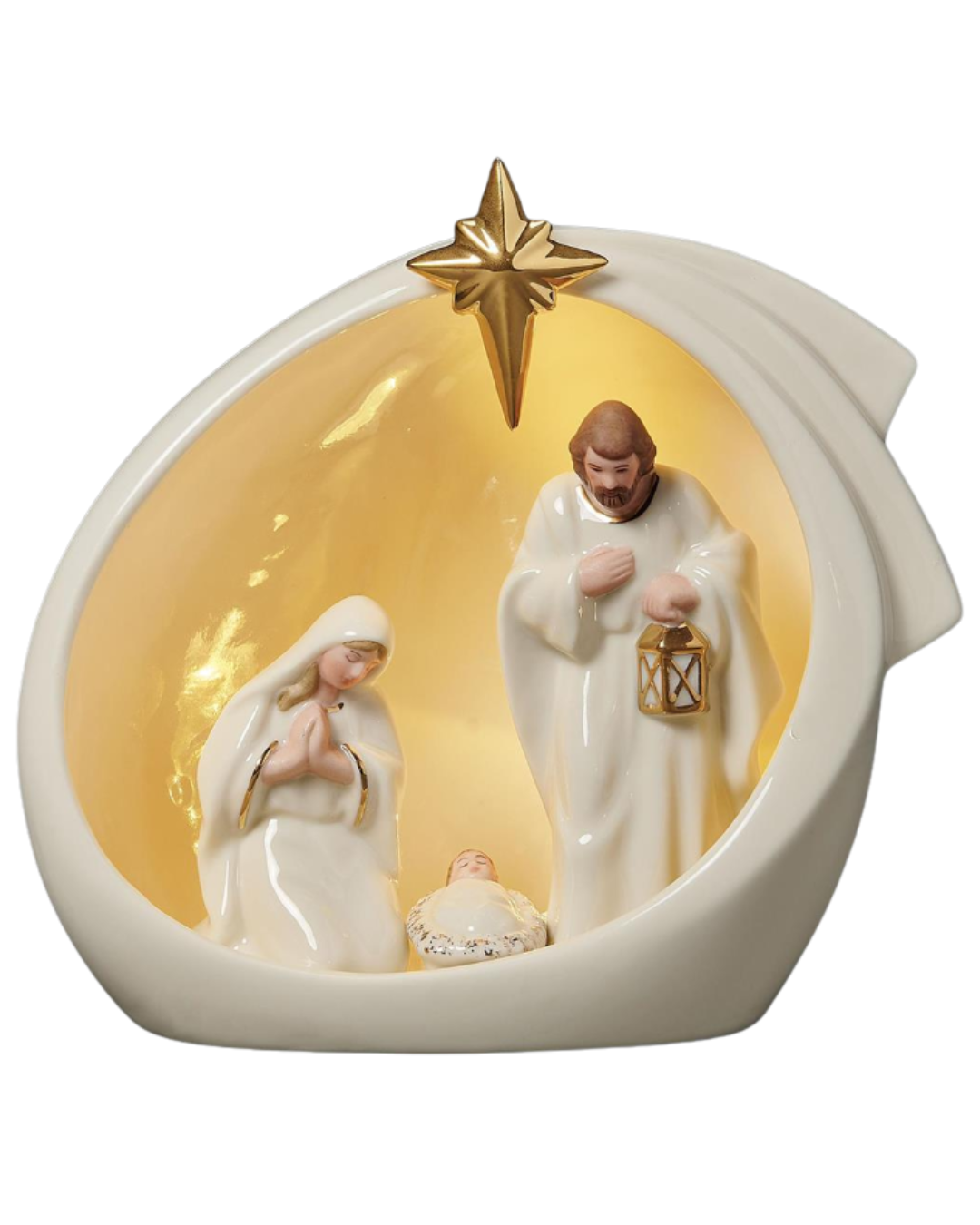LED Holy Family All White