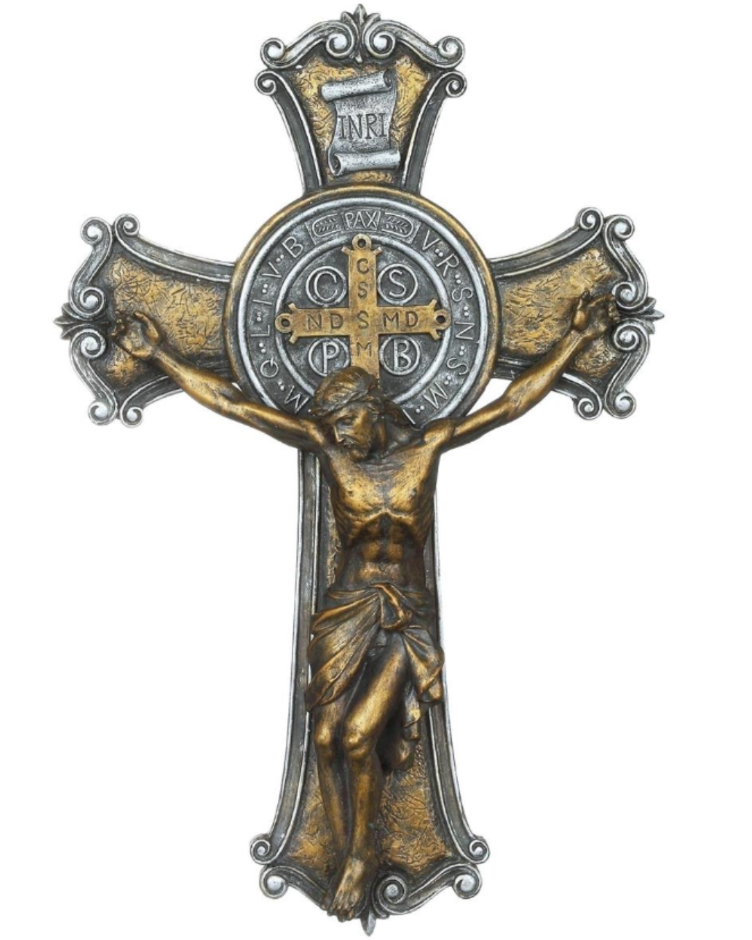 St Benedict two tone Crucifix