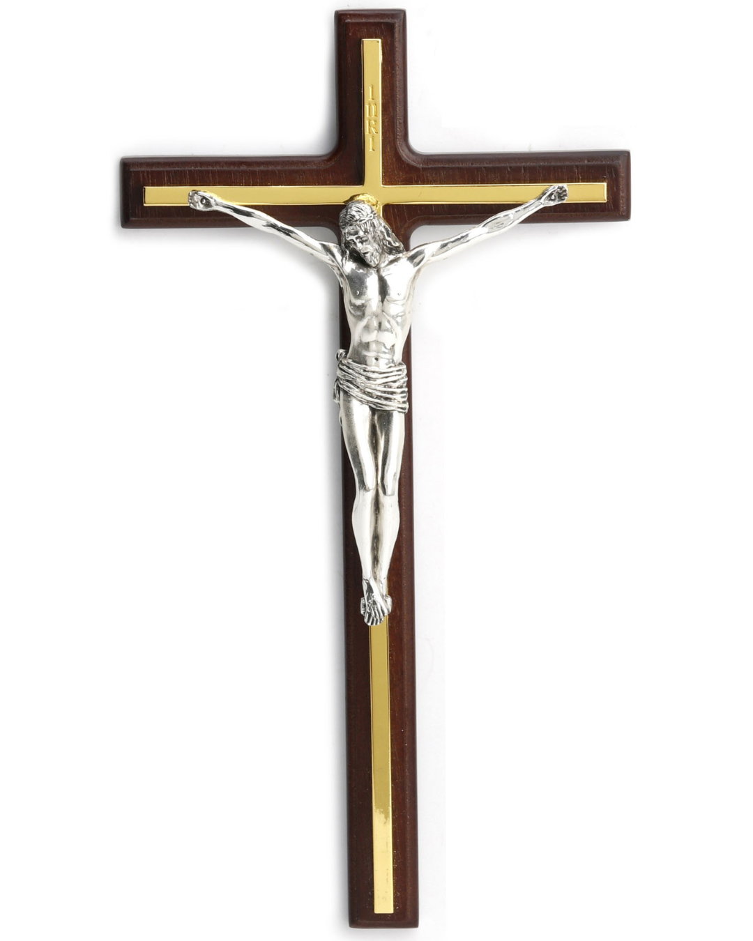 Crucifix Wall Plaque - Cross and Jesus on Wood
