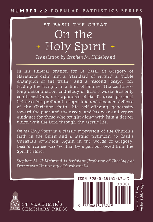 On the Holy Spirit: St. Basil the Great