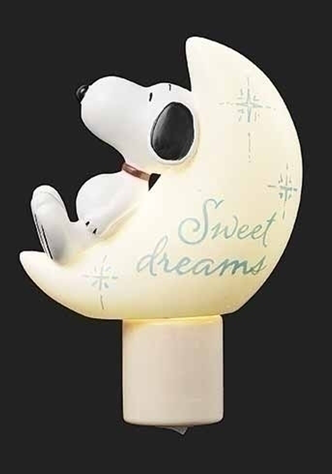 SNOOPY MOON NIGHT LIGHT SWEET DREAMS; PLUG-IN