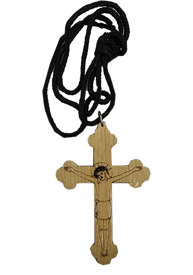 Wooden Cross Necklace