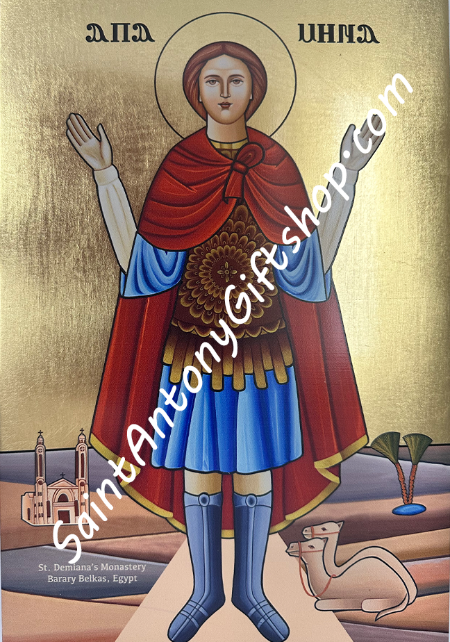Coptic Icon of Saint Mina