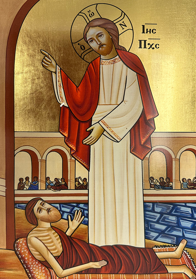 Coptic Icon of The Paralyzed Man