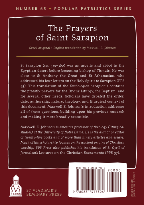 The Prayers of Saint Sarapion: The Bishop of Thmuis