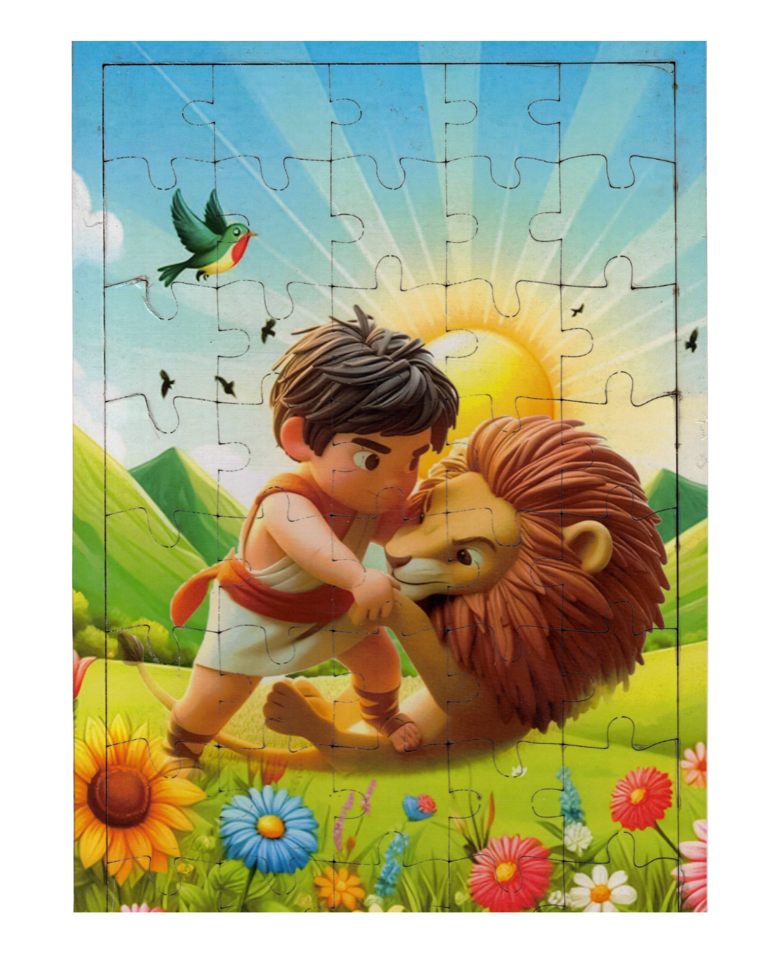 David Fighting Lion- Puzzle