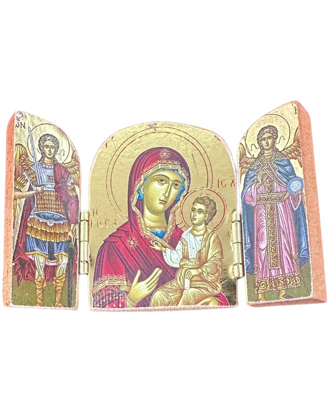 Greek Icon St. Mary Triptych style 2