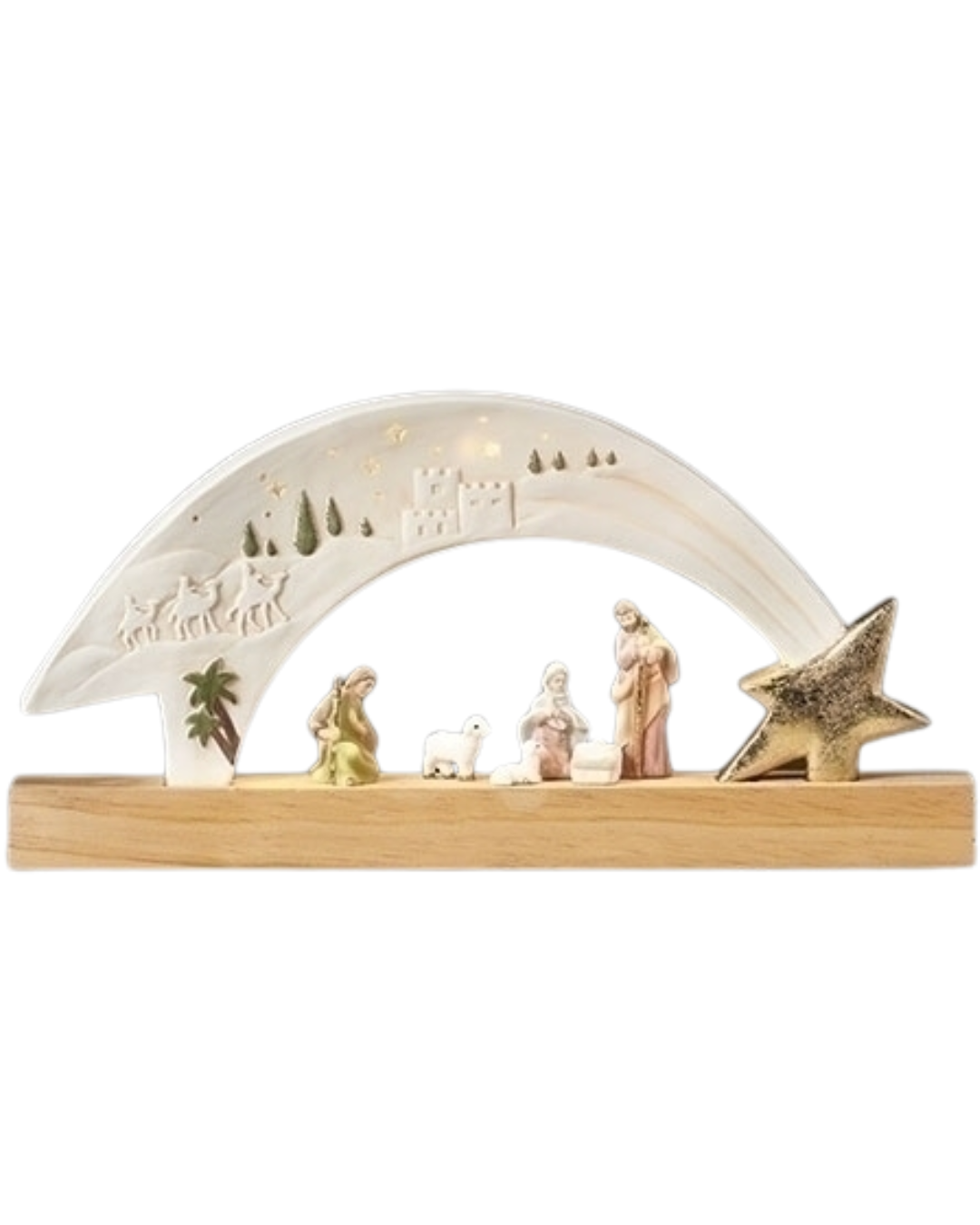Lighted Shooting Star Arch Nativity