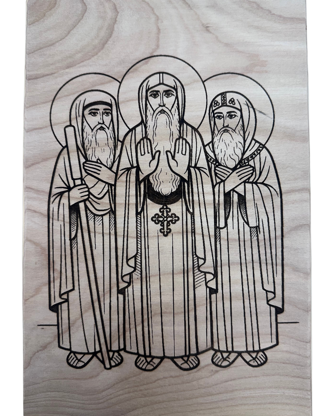 Three Macarii Wood Burning