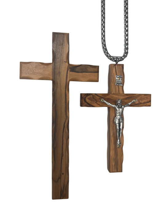 Olive Wood Cross Set