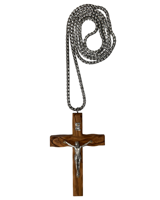 Olive Wood Cross Necklace (1)