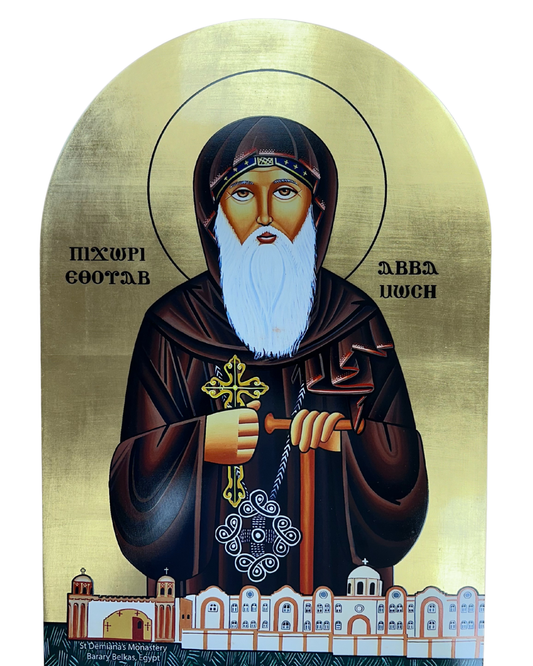 Coptic Icon Saint Moses The Strong style IV