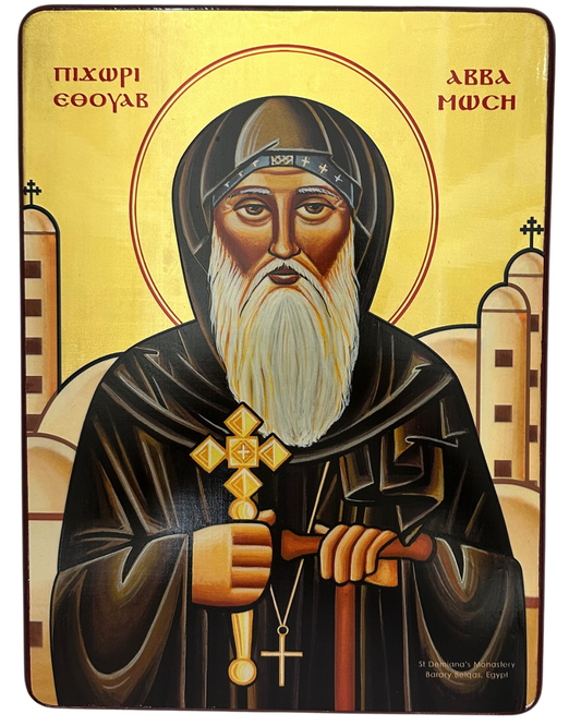 Coptic Icon Saint Moses the Strong