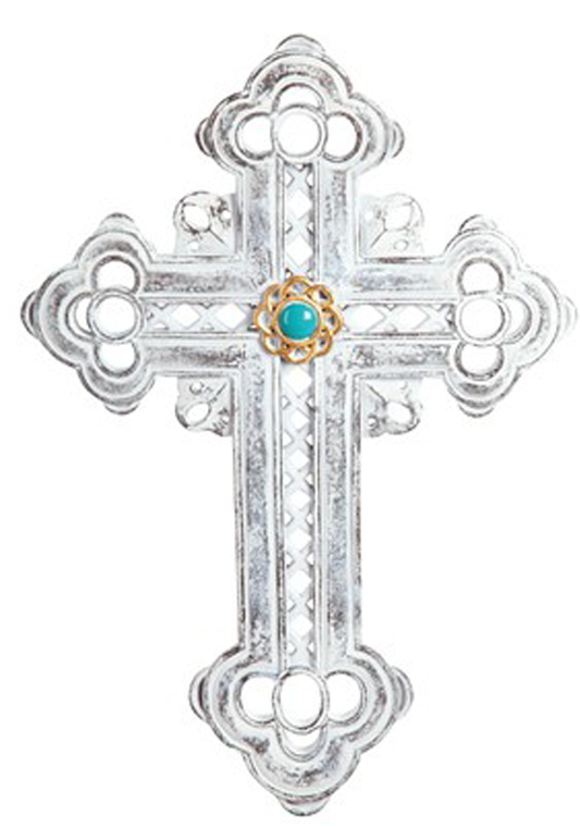 Wall Plaque Silver Cross