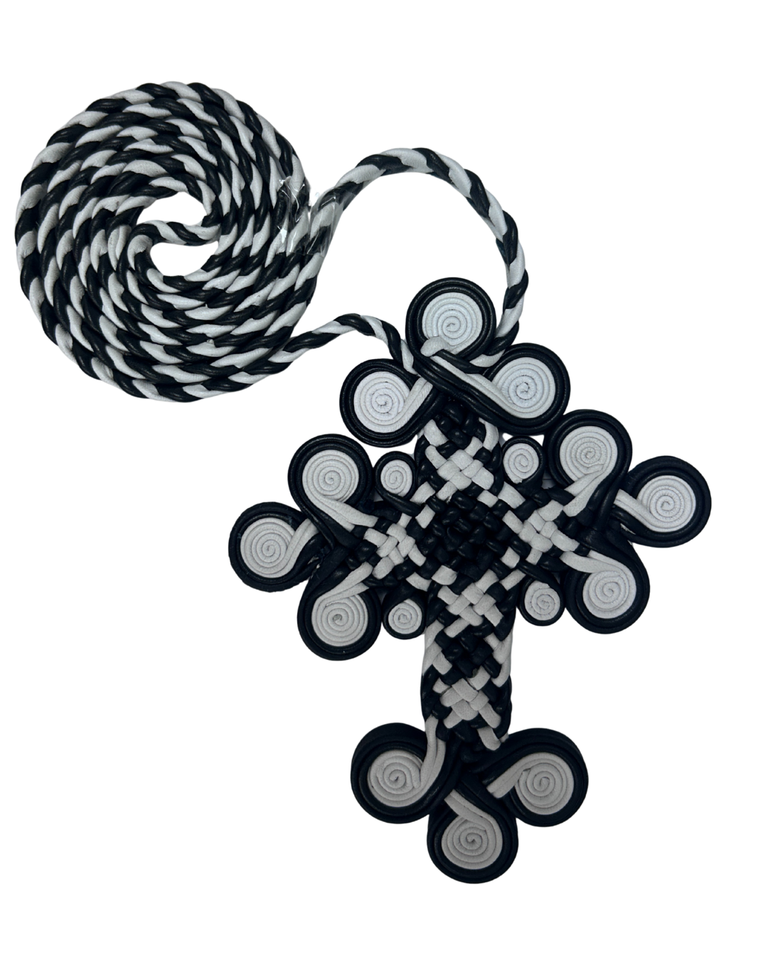 Coptic Leather Cross Necklace (Style III)