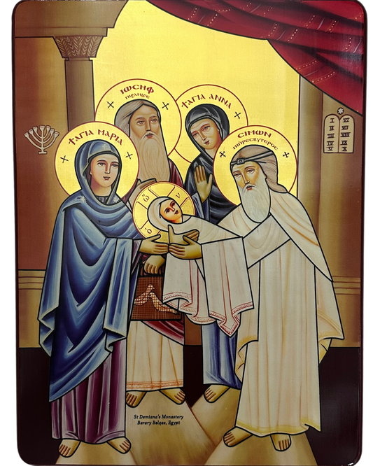 Coptic Icon Presentation of Christ in the temple