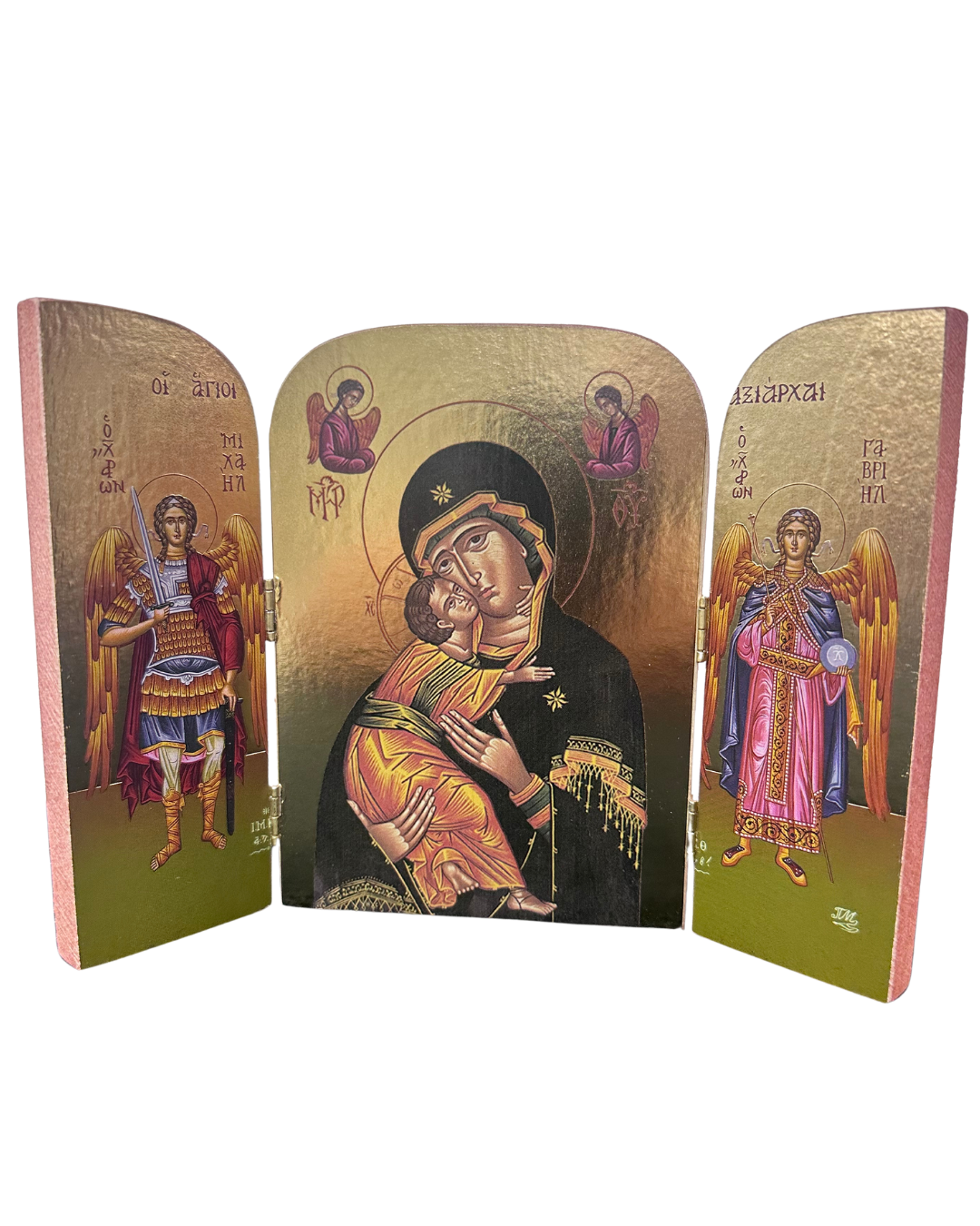 Greek Icon St. Mary Triptych style 2