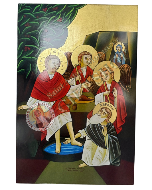 Coptic icon Hospitality of Abraham