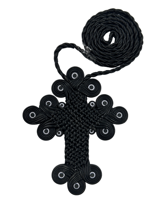 Coptic Leather Cross Necklace (Style II)