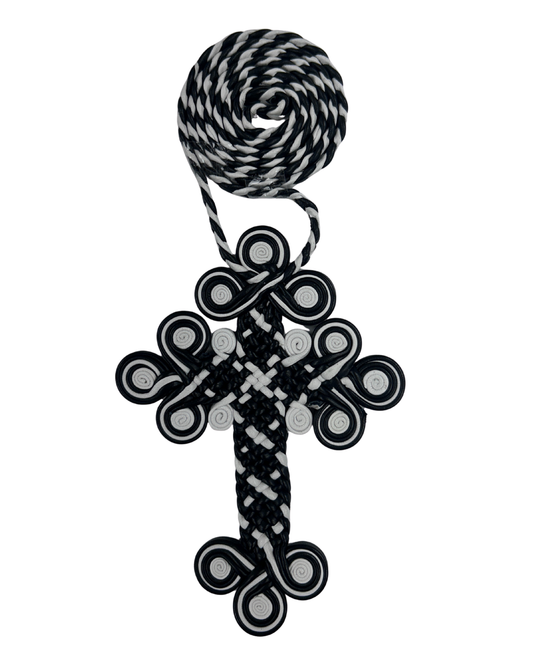 Coptic Leather Cross Necklace (Style X)