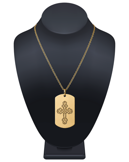 Cross Pendant with Lord Prayer