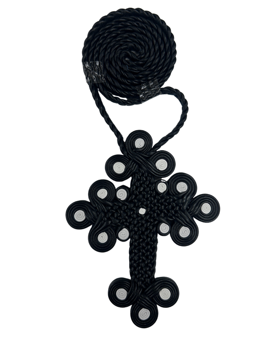 Coptic Leather Cross Necklace (Style XI)