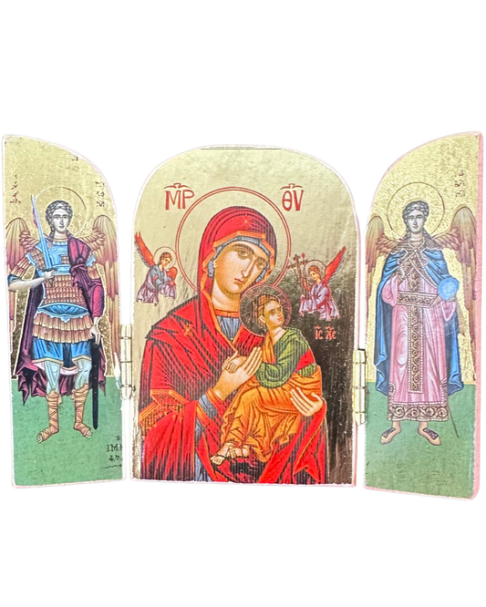 Geek Icon Greek Icon St. Mary Triptych style 2