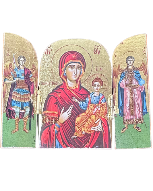 Geek Icon Greek Icon St. Mary Triptych style 4