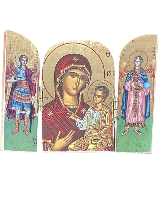 Geek Icon Greek Icon St. Mary Triptych style 5