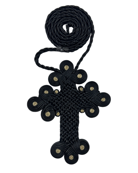 Coptic Leather Cross Necklace (Style VIII)