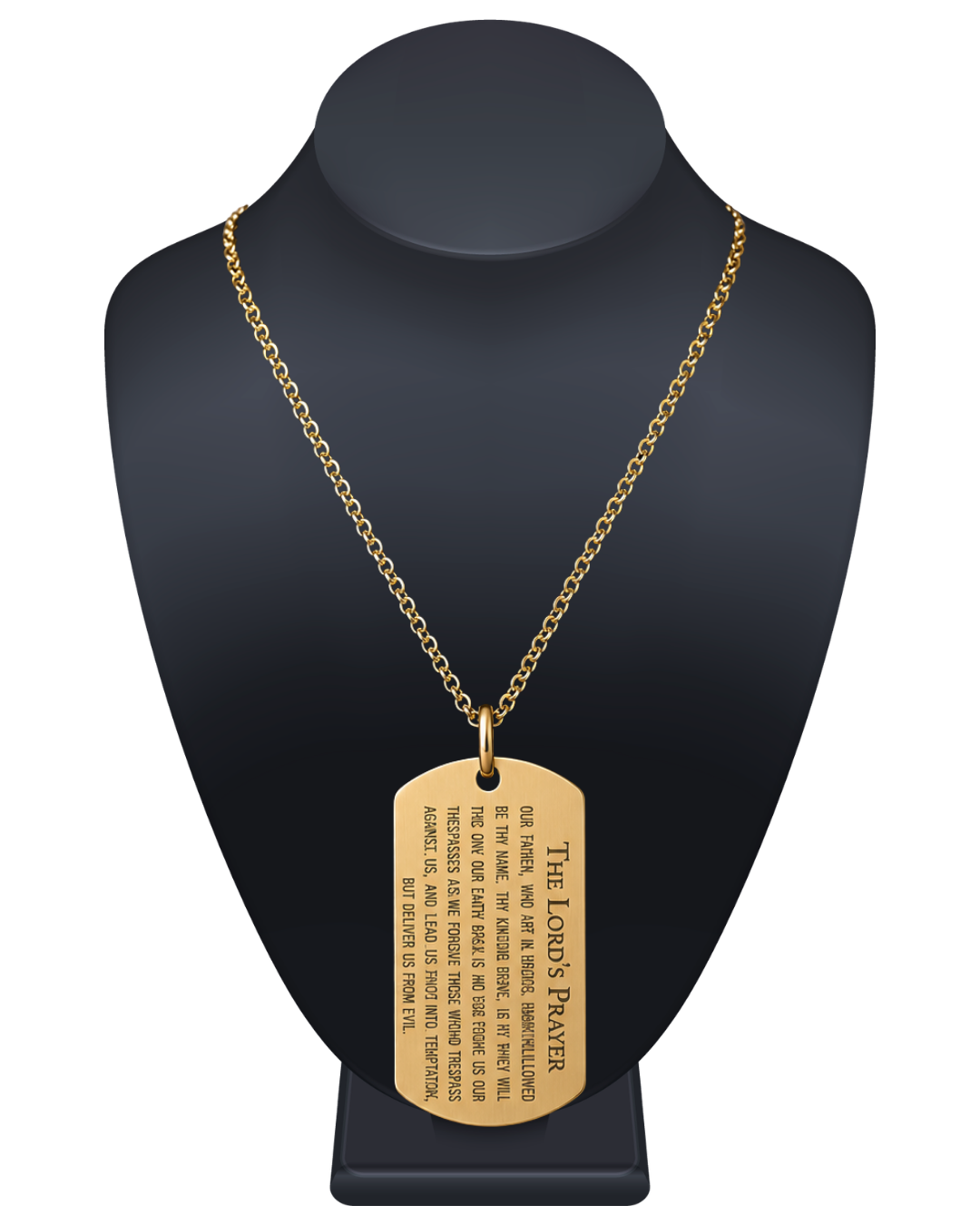 Cross Pendant with Lord Prayer