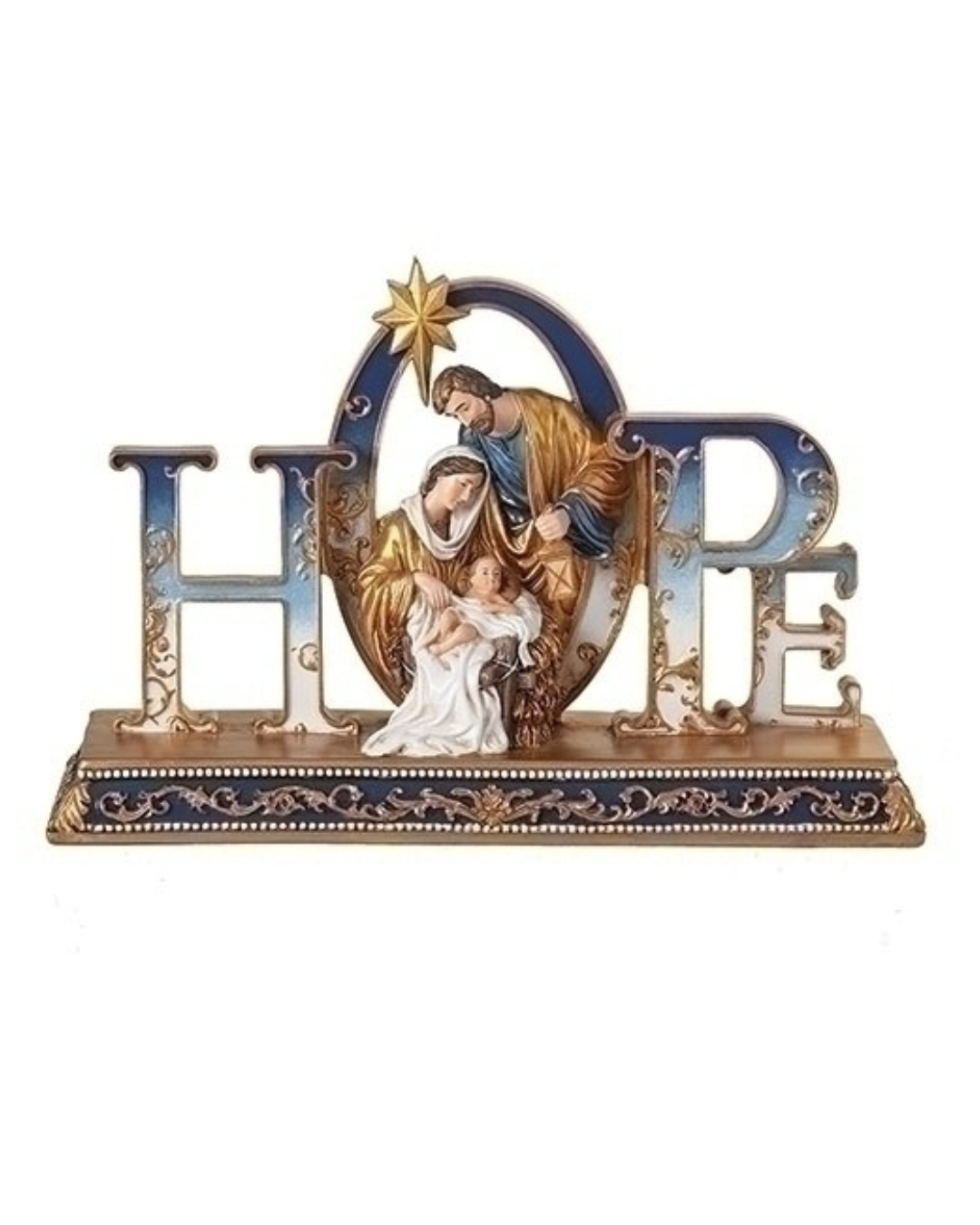 HOPE HOLY FAMILY BLUE & GOLD SCENE