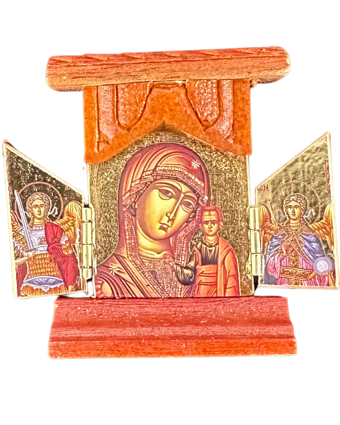 Greek Icon St. Mary Triptych style 1