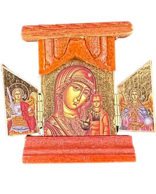 Greek Icon St. Mary Triptych style 1