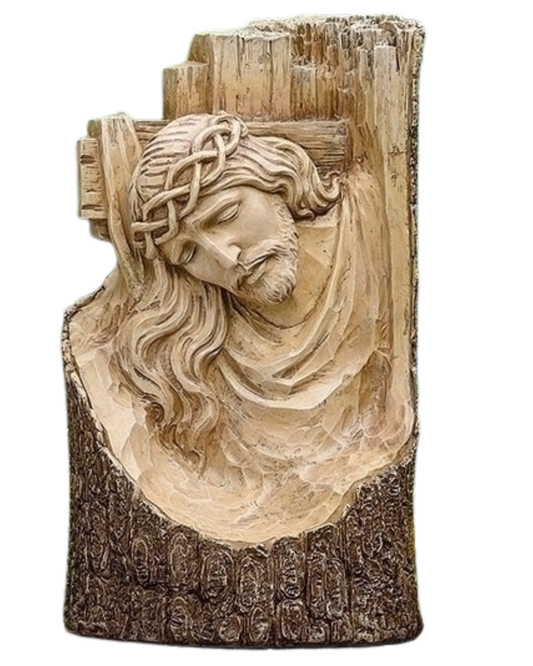 Carved Cross with Jesus