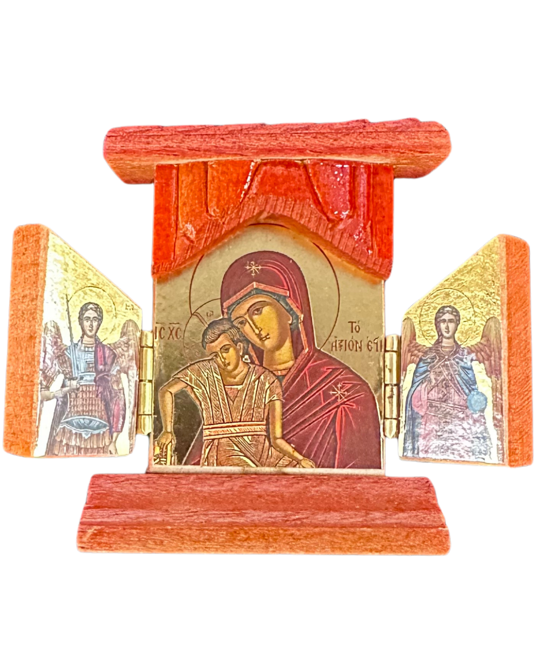 Greek Icon St. Mary Triptych style 6